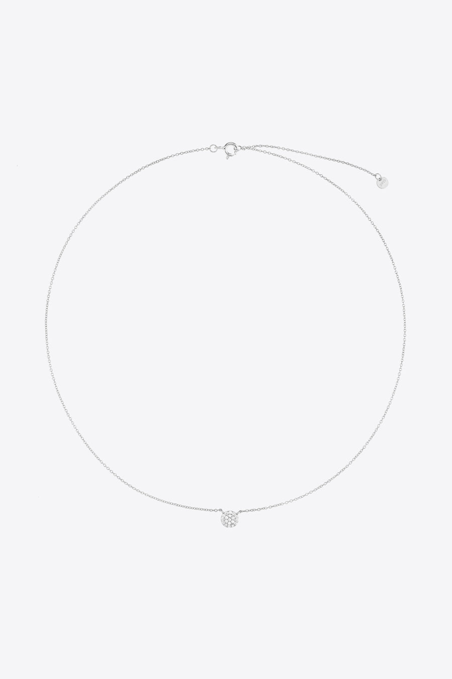 Zircon Decor Pendant 925 Sterling Silver Necklace
