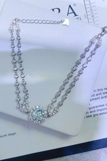 Timeless Love 2 Carat Moissanite Double-Layered Bracelet