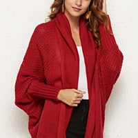 Spread Your Wings And Fly Open Front Dolman Sleeve Longline Cardigan