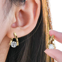 Charlotte 2 Carat Moissanite 925 Sterling Silver Heart Earrings