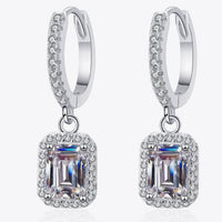 Reign of Charlotte 2 Carat Moissanite 925 Sterling Silver Drop Earrings