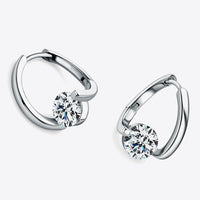 Charlotte 2 Carat Moissanite 925 Sterling Silver Heart Earrings