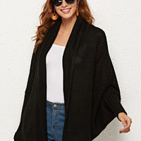 Spread Your Wings And Fly Open Front Dolman Sleeve Longline Cardigan