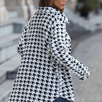 Houndstooth Button Down Jacket