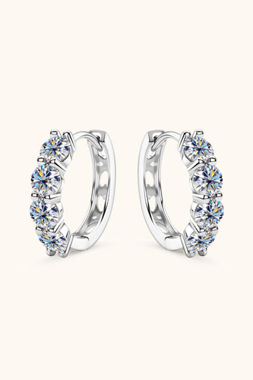 Wrapped In Your Embrace 2.4 Carat Moissanite Huggie Earrings