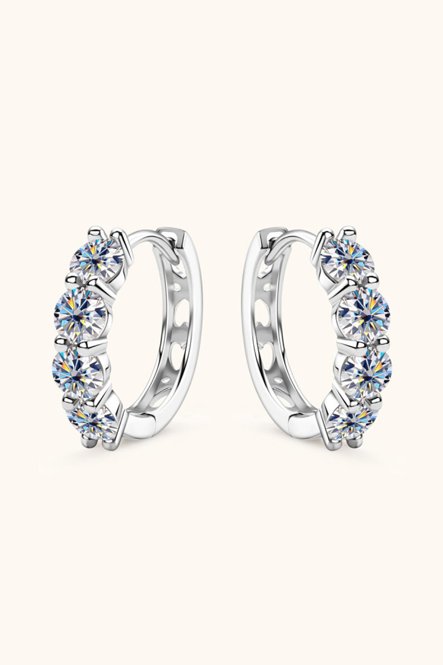 Wrapped In Your Embrace 2.4 Carat Moissanite Huggie Earrings