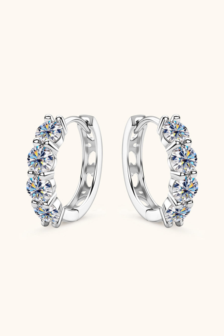 Wrapped In Your Embrace 2.4 Carat Moissanite Huggie Earrings