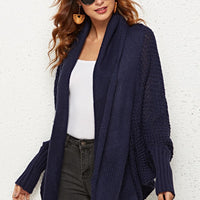 Spread Your Wings And Fly Open Front Dolman Sleeve Longline Cardigan