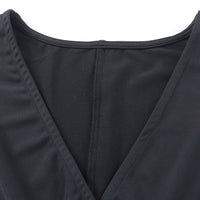 Twisted Plunge Three-Quarter Sleeve Jumpsuit