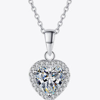 Shining Love 1 Carat Moissanite Pendant Chain Necklace