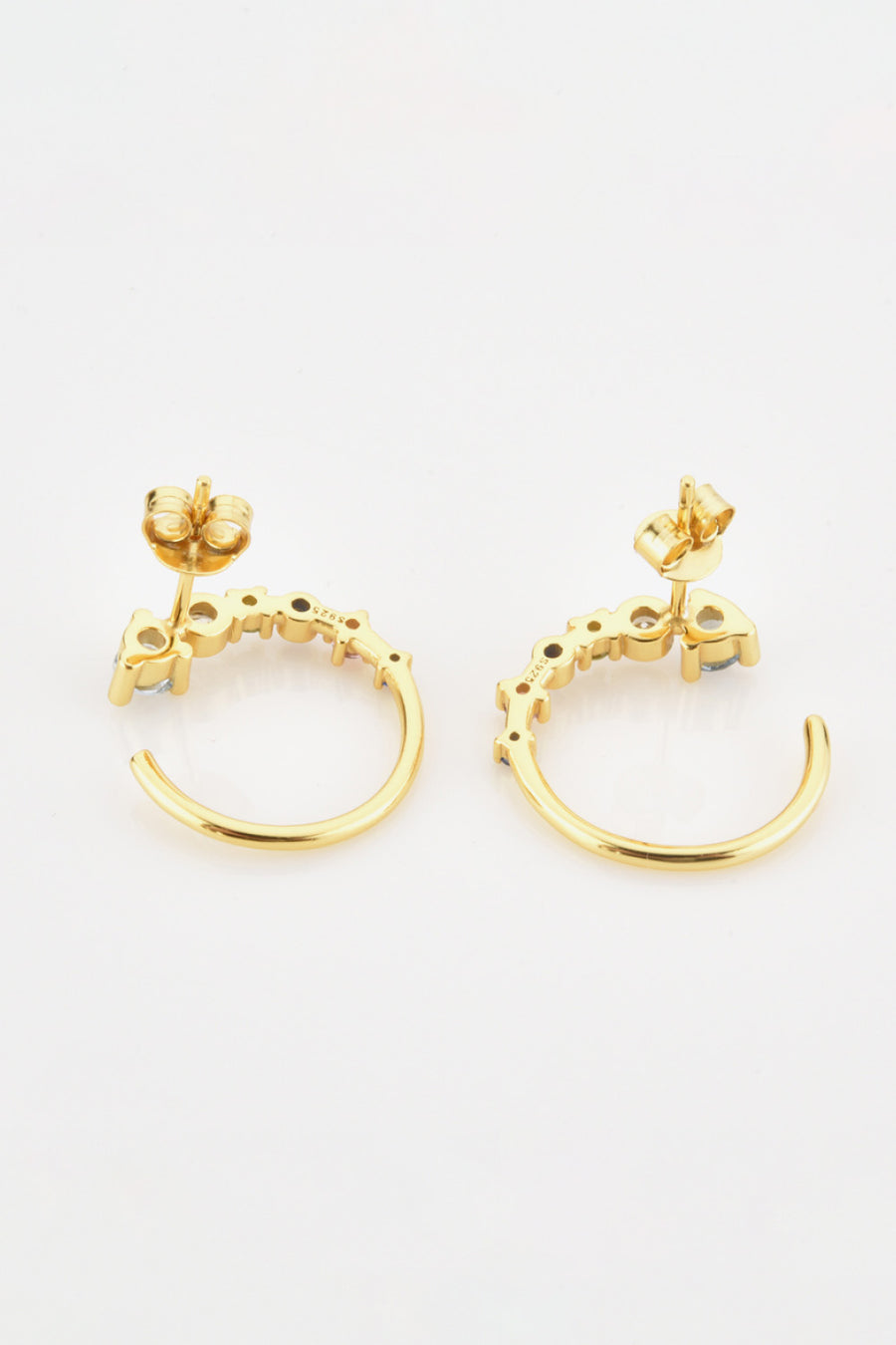 Ocean Princess 18K Gold-Plated 925 Sterling Silver C-Hoop Earrings