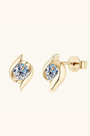 Emily Anne 1 Carat Moissanite 925 Sterling Silver Stud Earrings