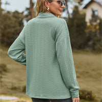 Collared Neck Long Sleeve Blouse