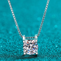 Simply Moira 1 Carat Moissanite 925 Sterling Silver Chain Necklace