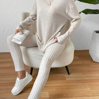 Ribbed Top and Pants Lounge Set