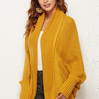 Spread Your Wings And Fly Open Front Dolman Sleeve Longline Cardigan