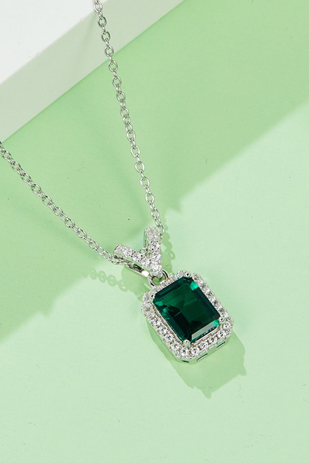 Regal Appeal 1.25 Carat Lab-Grown Emerald Pendant Necklace