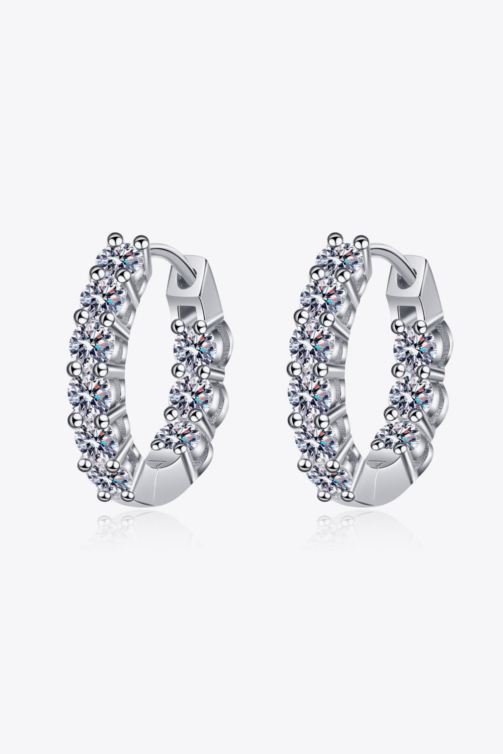 Duchess and Princess 1.8 Carat Moissanite Hoop Earrings