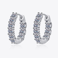 Duchess and Princess 1.8 Carat Moissanite Hoop Earrings