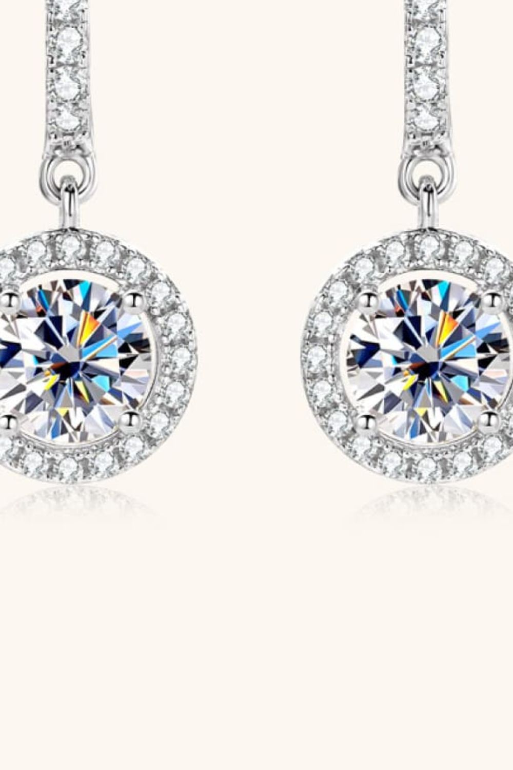 Diva Gorgeous 2 Carat Moissanite 925 Sterling Silver Drop Earrings