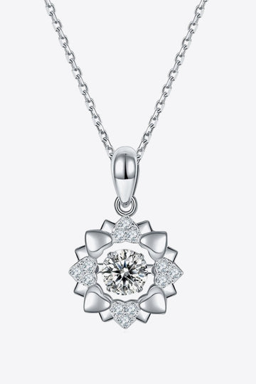 Daisy Flower Moissanite Flower Shape Pendant Necklace