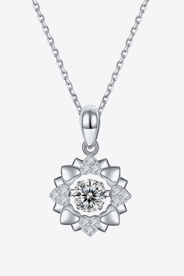 Daisy Flower Moissanite Flower Shape Pendant Necklace