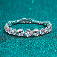 Ray of Sunshine 925 Sterling Silver 10.4 Carat Moissanite Bracelet