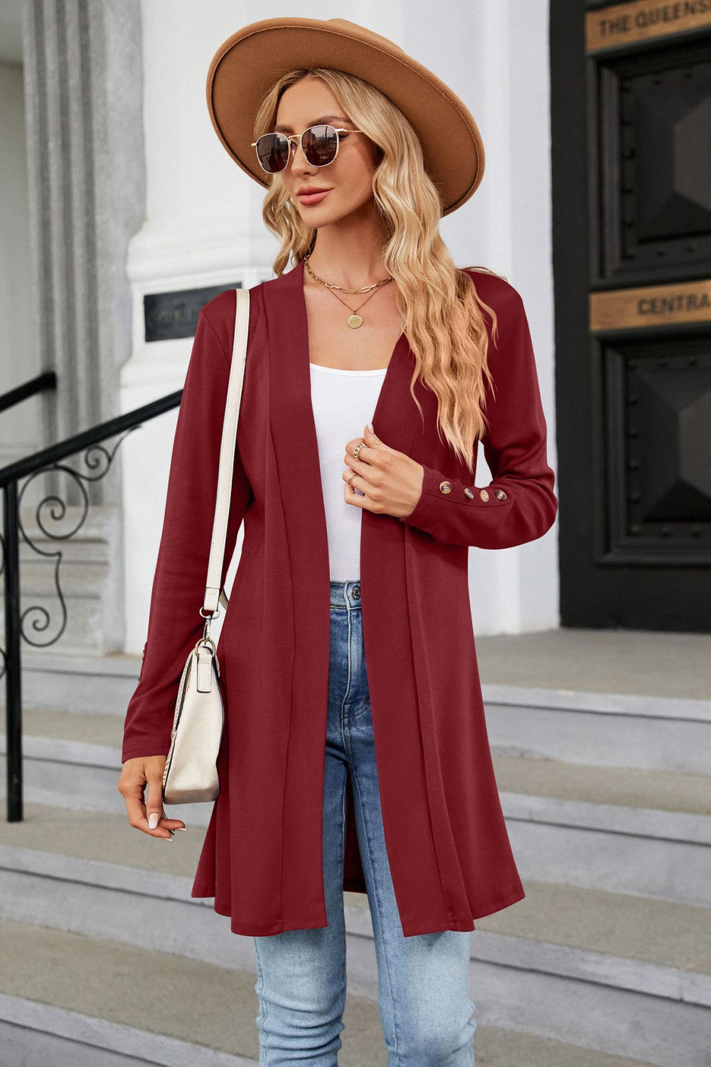 Come Out And Have Fun Long Sleeve Open Front Cardigan