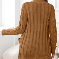 Work to Vacay Button Down Cable-Knit Cardigan