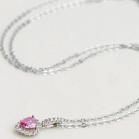 One Pretty Love 1 Carat Moissanite Heart Pendant Necklace
