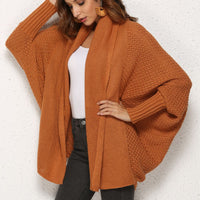 Spread Your Wings And Fly Open Front Dolman Sleeve Longline Cardigan