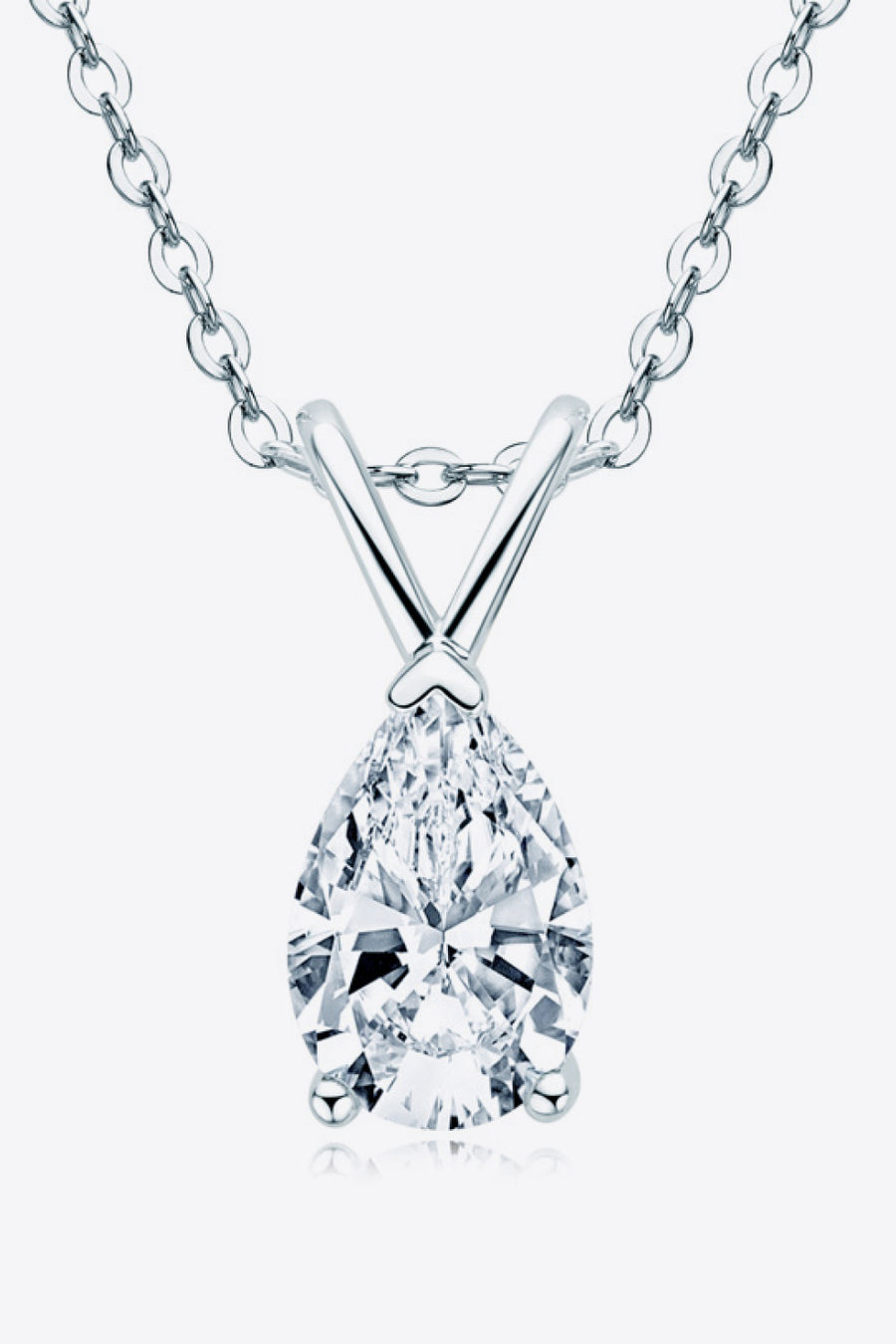 Tear of Joy 1.5 Carat Moissanite Pendant 925 Sterling Silver Necklace