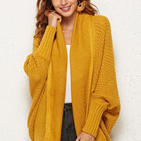 Spread Your Wings And Fly Open Front Dolman Sleeve Longline Cardigan