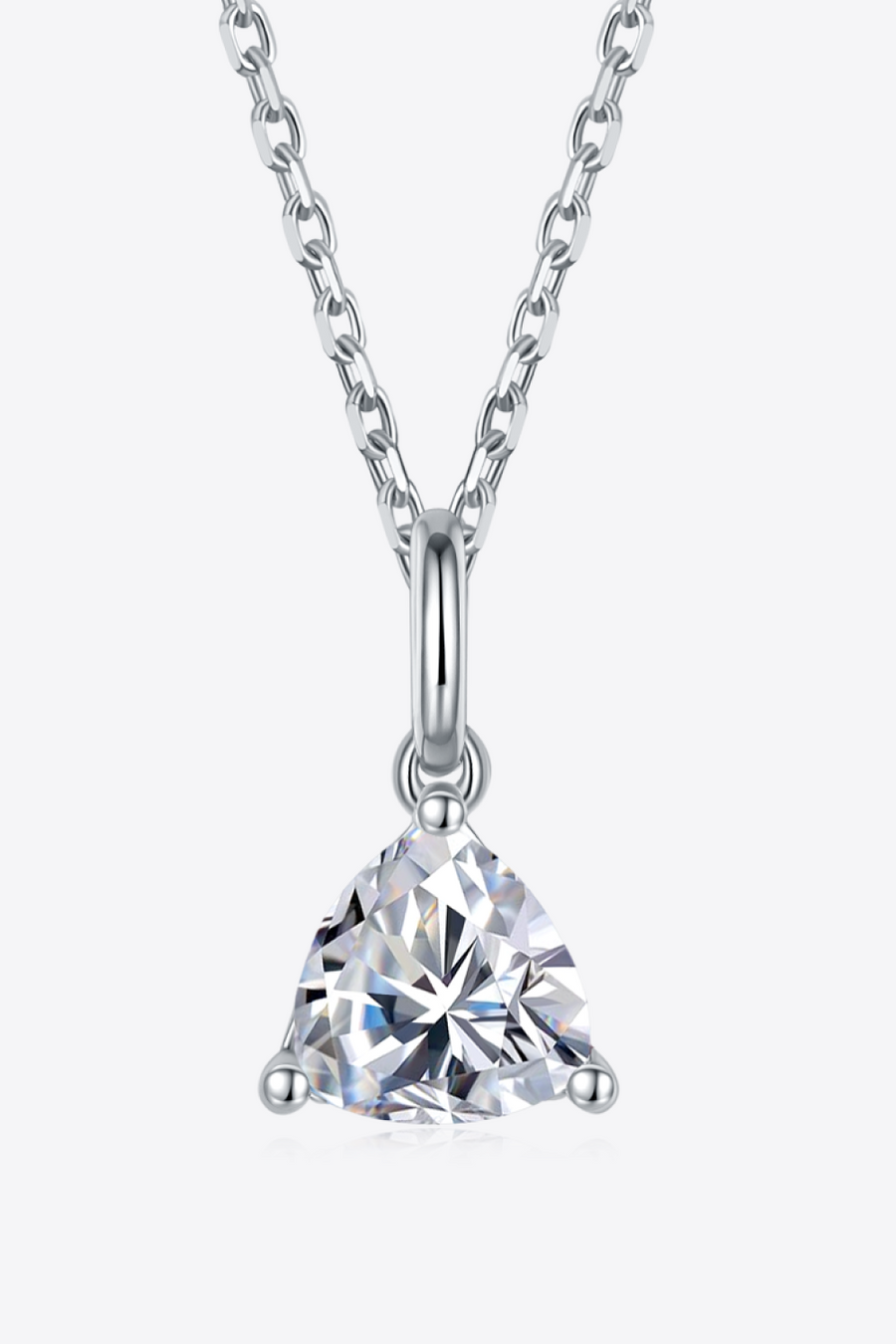 Triumph Diva 1 Carat Moissanite Pendant 925 Sterling Silver Necklace