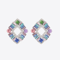 Multicolored Glass Stone Earrings