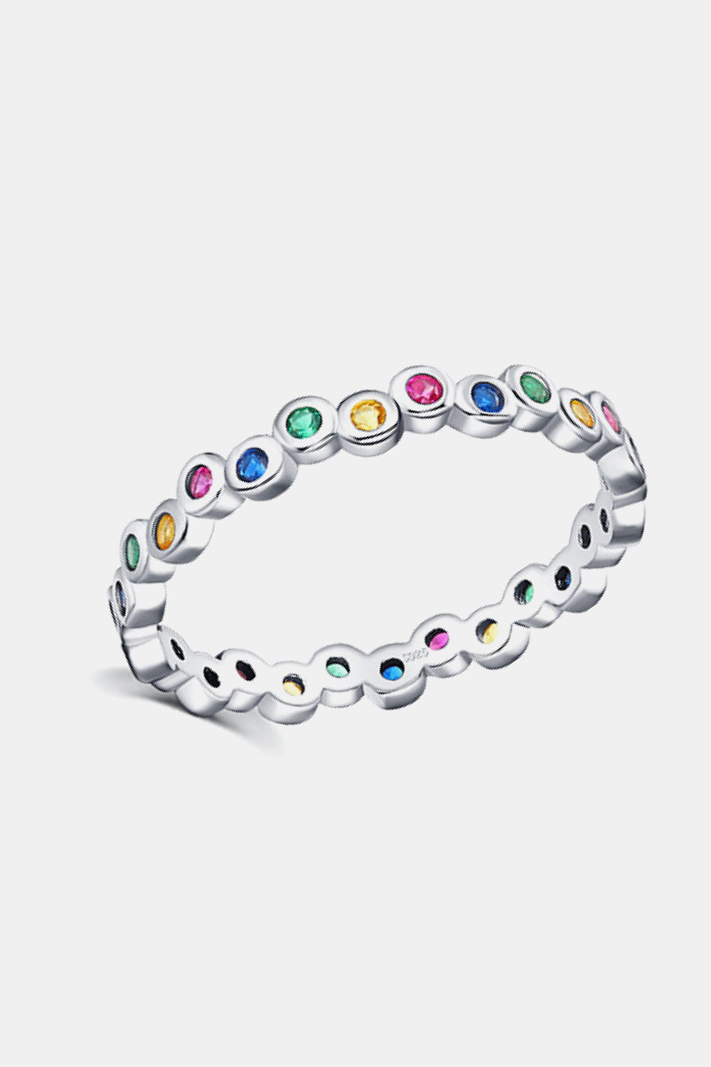 Rainbow Delight 925 Sterling Silver Zircon Ring