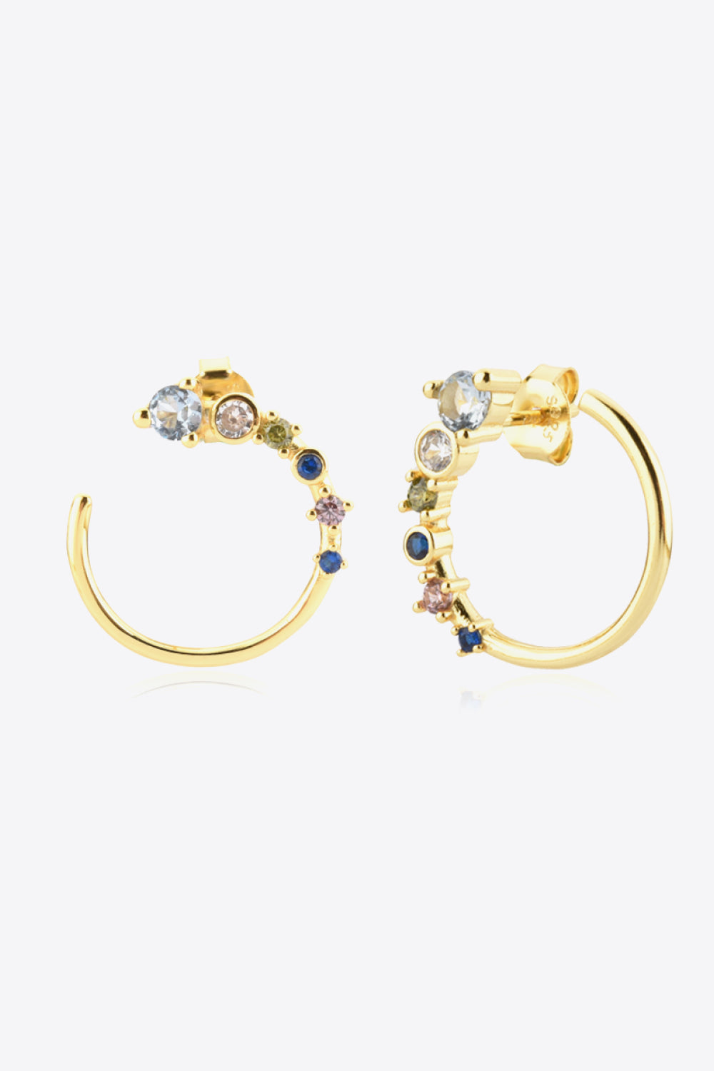 Ocean Princess 18K Gold-Plated 925 Sterling Silver C-Hoop Earrings