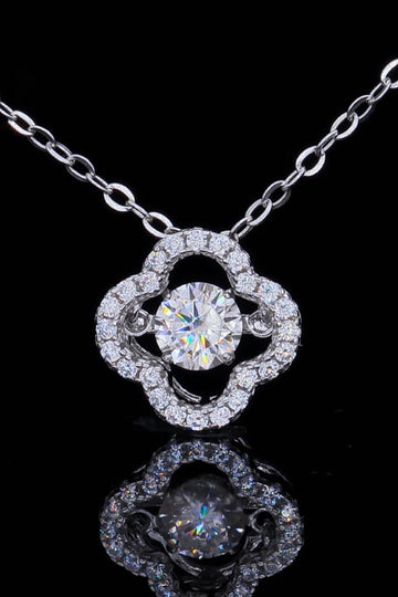 Louis Petal 925 Sterling Silver Moissanite  Pendant Necklace