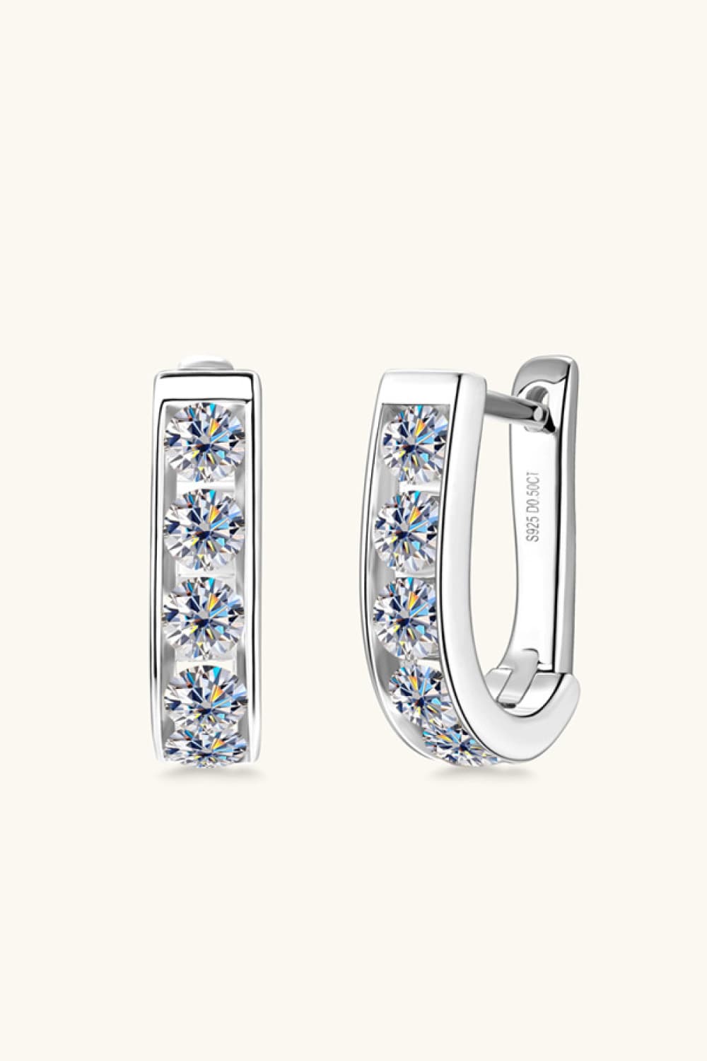 Moira 1 Carat Moissanite 925 Sterling Silver Earrings