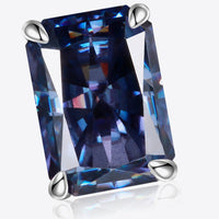 Midnight Mystique 2 Carat Rectangle Moissanite 4-Prong Stud Earrings