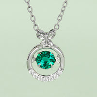 Lab-Grown Emerald Pendant Necklace