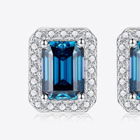 Ignite Me With Indigo 2 Carat Moissanite Stud Earrings