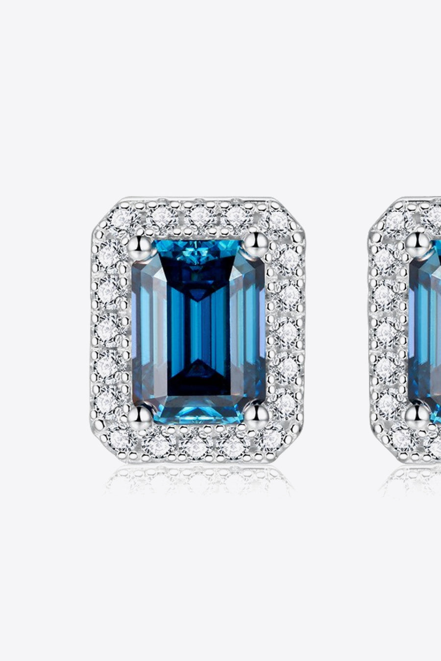 Ignite Me With Indigo 2 Carat Moissanite Stud Earrings