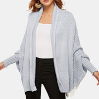 Spread Your Wings And Fly Open Front Dolman Sleeve Longline Cardigan