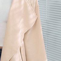 Open Front Drop Shoulder Trench Coat