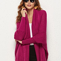 Spread Your Wings And Fly Open Front Dolman Sleeve Longline Cardigan