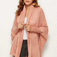 Spread Your Wings And Fly Open Front Dolman Sleeve Longline Cardigan