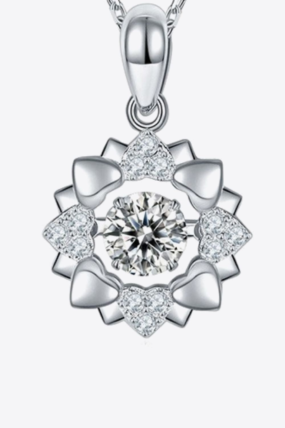 Daisy Flower Moissanite Flower Shape Pendant Necklace