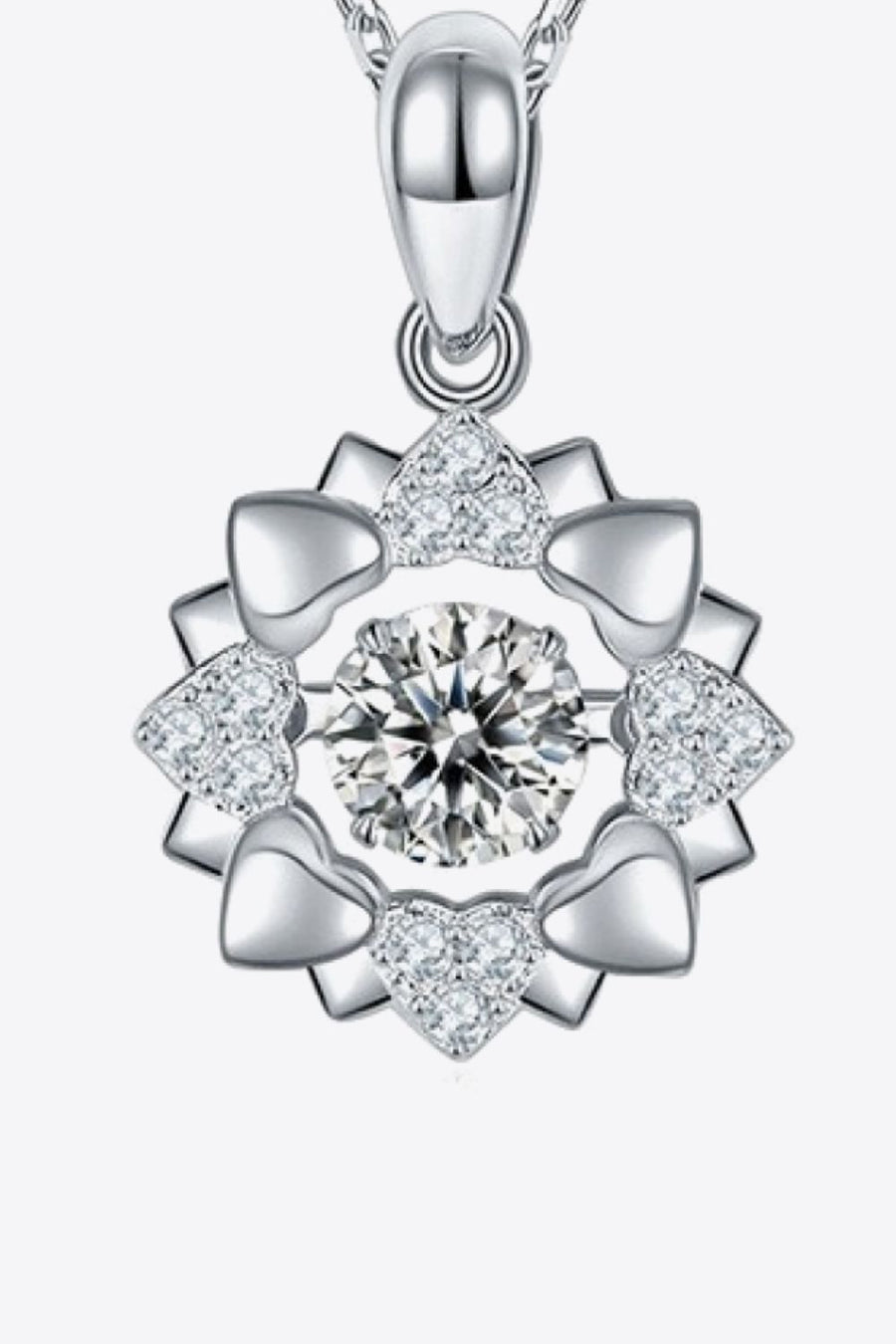 Daisy Flower Moissanite Flower Shape Pendant Necklace