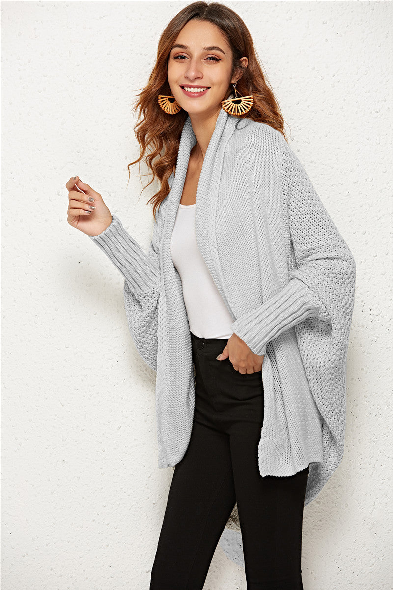 Spread Your Wings And Fly Open Front Dolman Sleeve Longline Cardigan